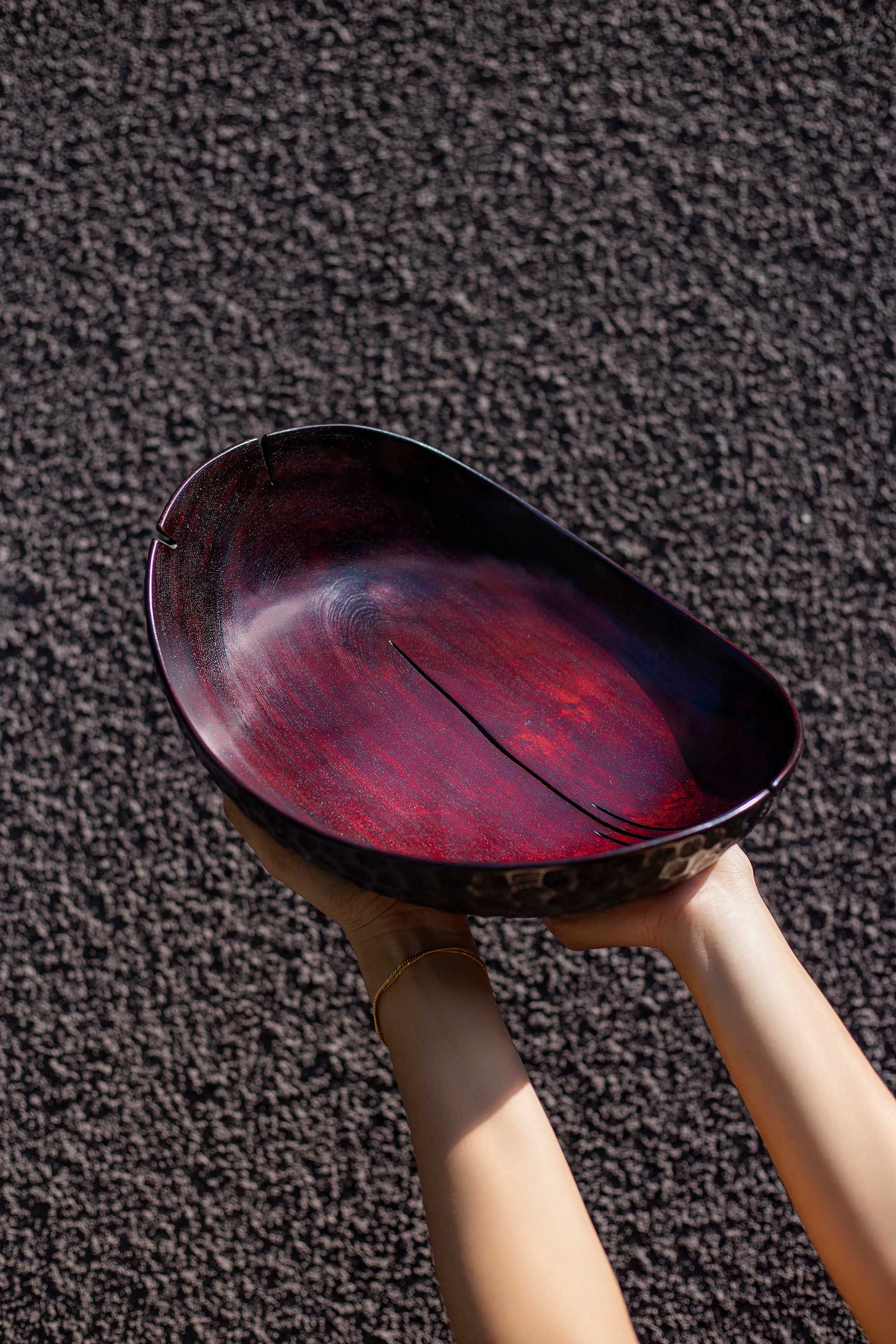 Oval Plain Top & Hammered S